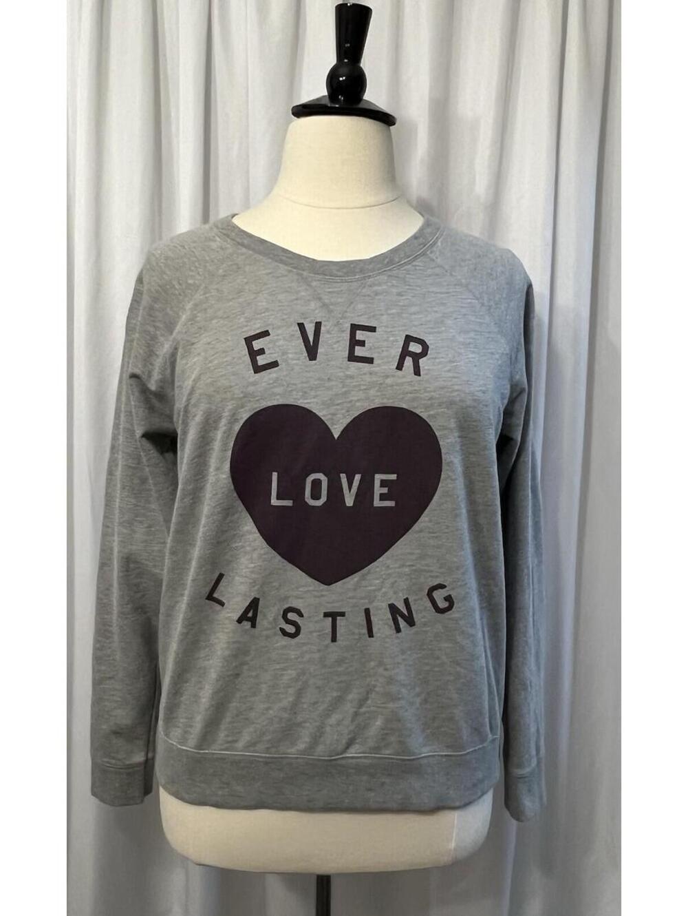 Old Navy Gray Sweatshirt Ever Lasting Love Women’s Size XL